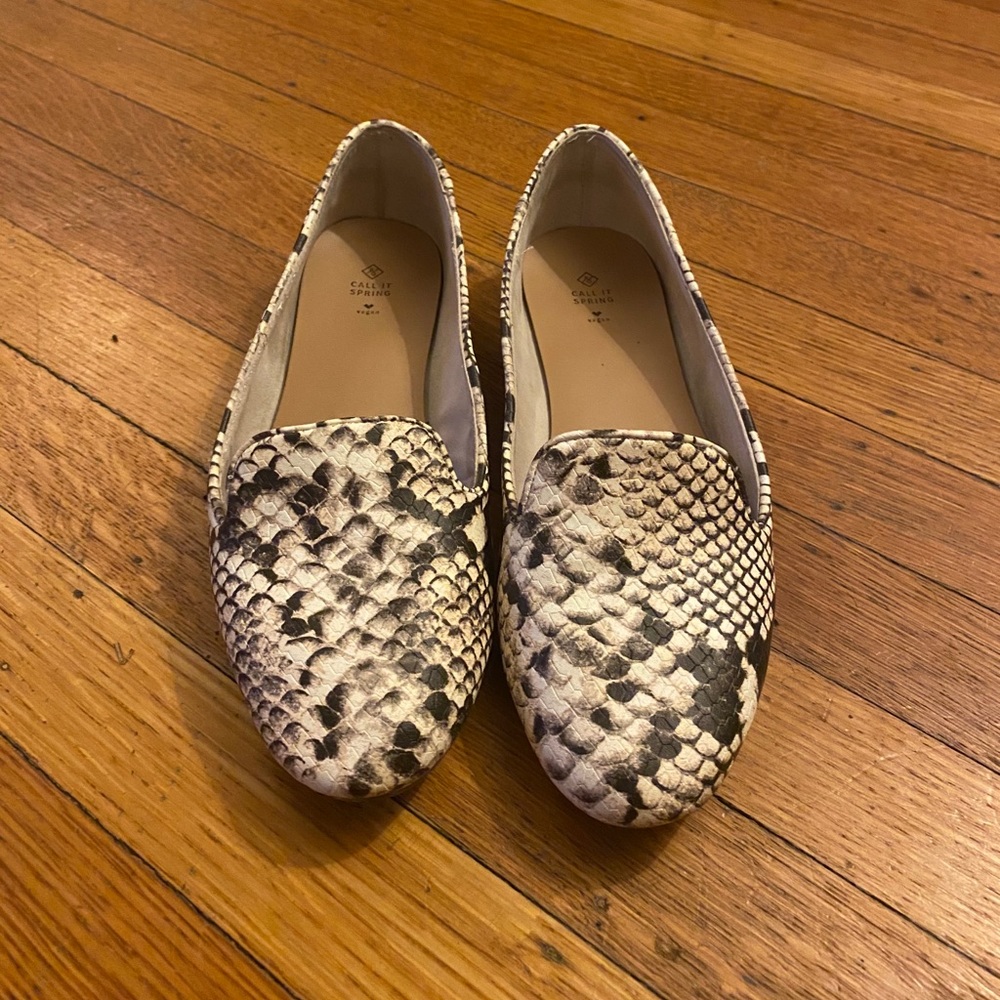 Call it Spring snake print ballet flats